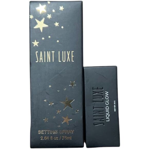 Saint Luxe Makeup Setting Spray & Light Weight Liquid Glow Rose Gold NEW - Picture 1 of 9